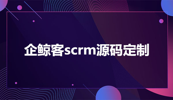 scrm源码定制